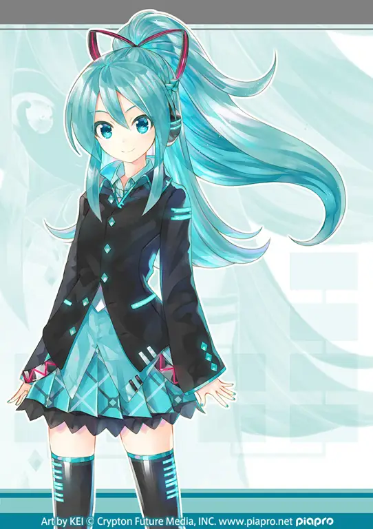 Gambar resmi Hatsune Miku dari Crypton Future Media