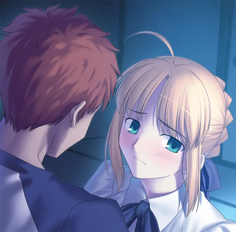 Shirou Emiya dan Saber dari Fate UBW