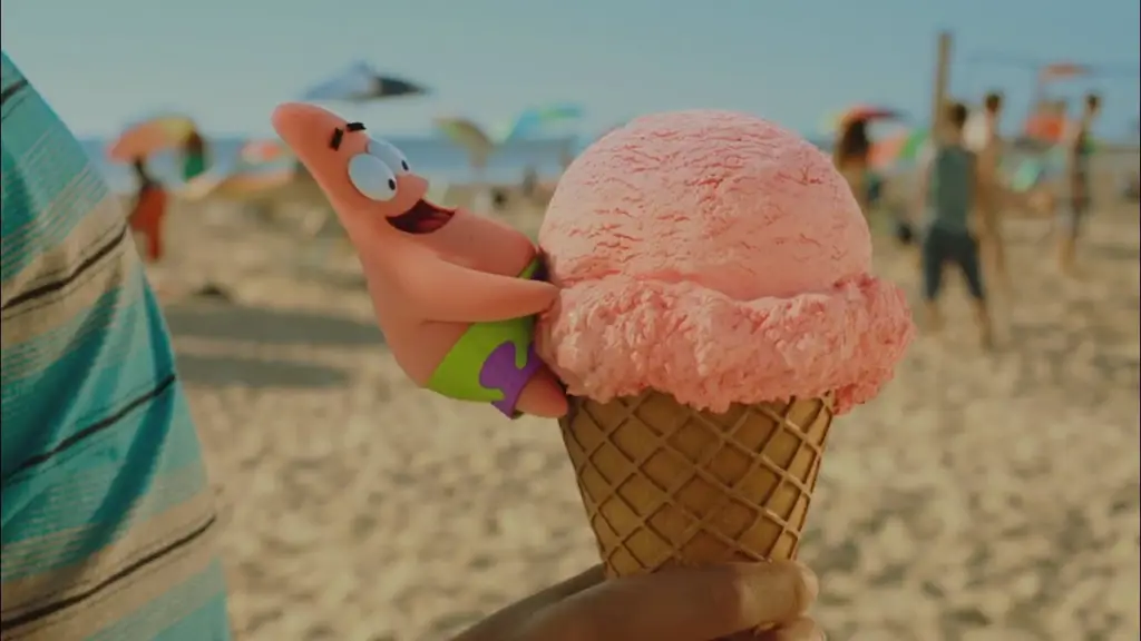 SpongeBob dan Patrick makan es krim bersama