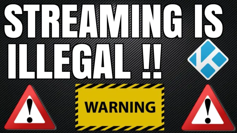 Gambar tanda peringatan tentang streaming ilegal