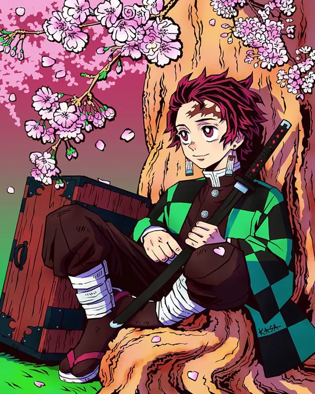 Gambar Tanjiro Kamado dari Season 2 Gambar Fanart Tanjiro Kamado