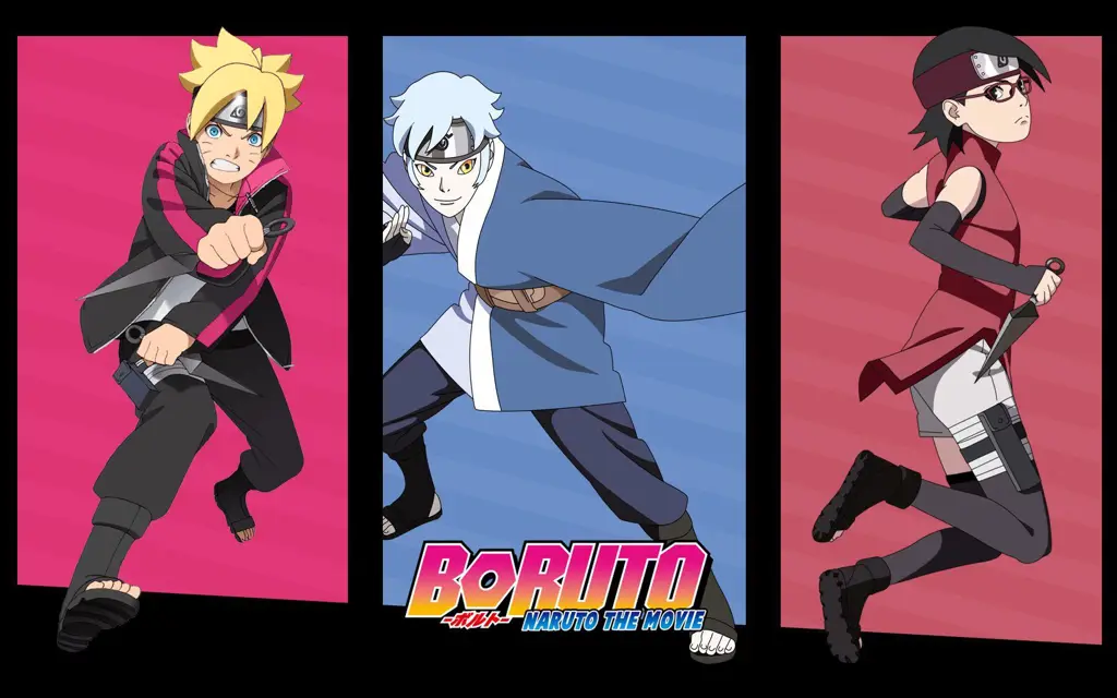 Tim 7 Boruto merayakan kemenangan