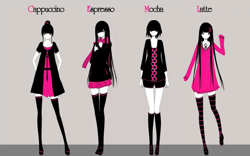 Gambar yang menampilkan tren fashion dalam berbagai anime Tren fashion dalam anime