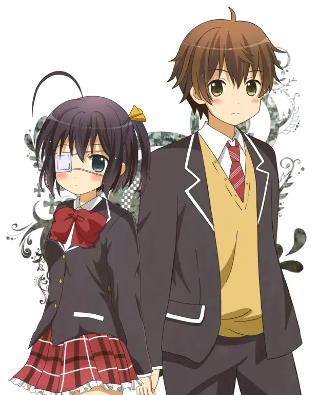 Yuuta dan Rikka dari Chuunibyou demo Koi ga Shitai!