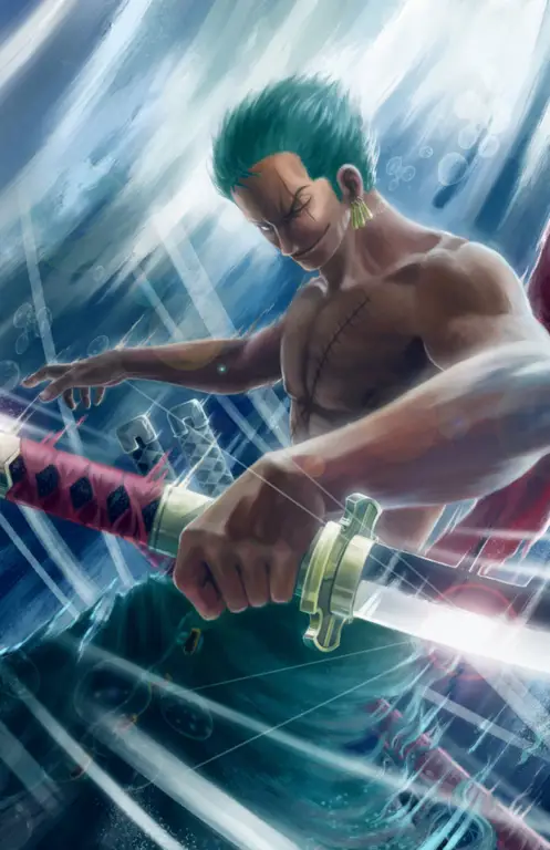 Ilustrasi Zoro dari One Piece