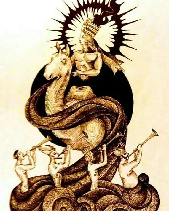 Ilustrasi Paimon sebagai iblis