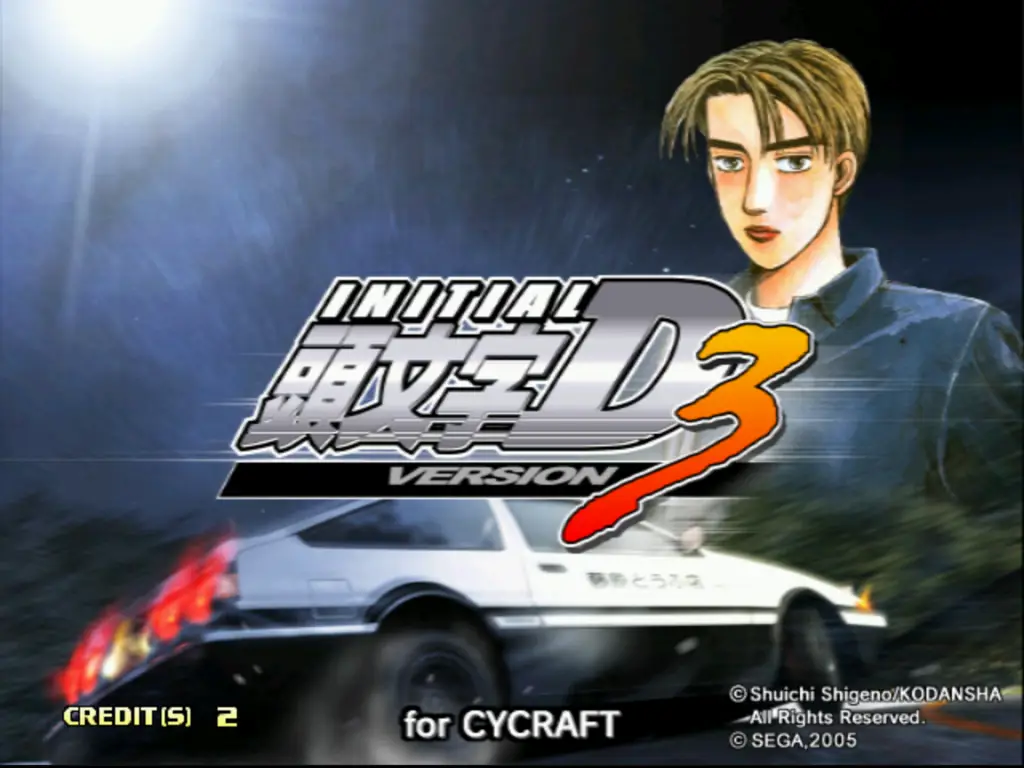 Gambar permainan arcade Initial D