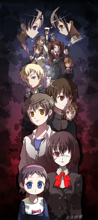 Perbandingan visual antara game dan anime Corpse Party.