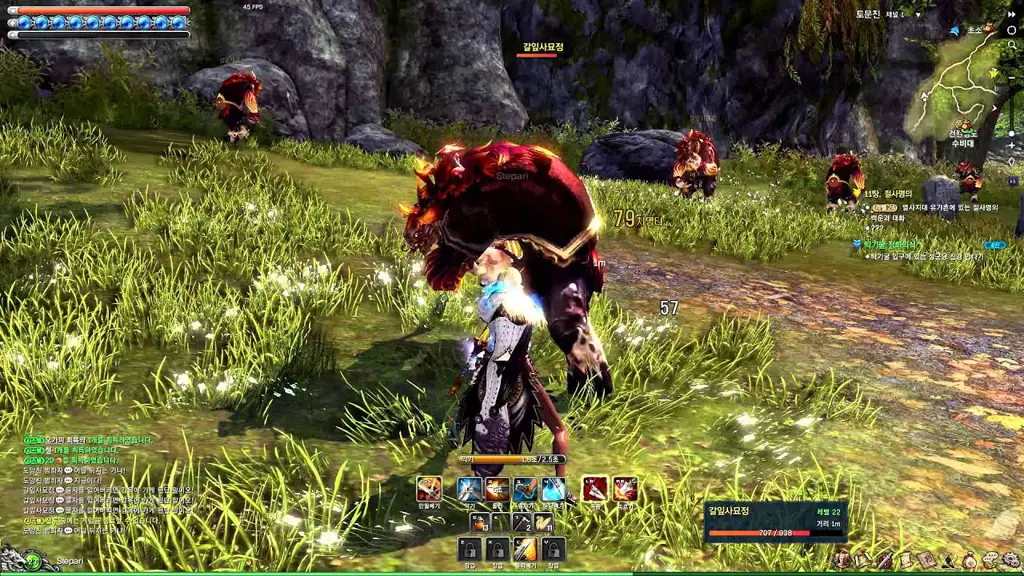 Cuplikan gameplay Blade & Soul yang menampilkan pertarungan yang cepat dan dinamis