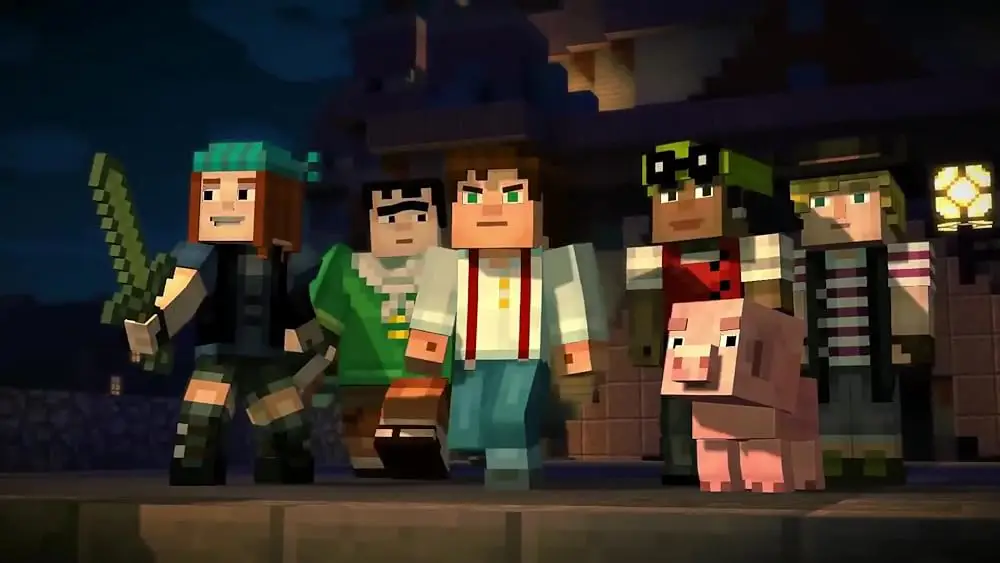 Gambar gameplay Minecraft Story Mode