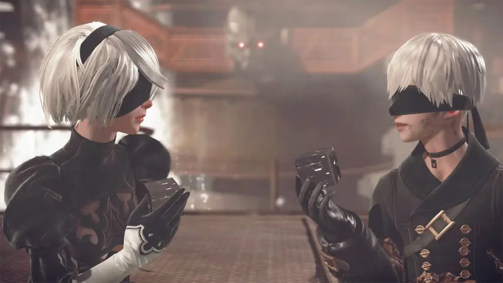 Gambar gameplay Nier Automata yang menarik