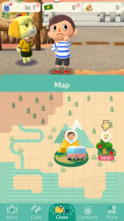 Gambar gameplay Animal Crossing Pocket Camp