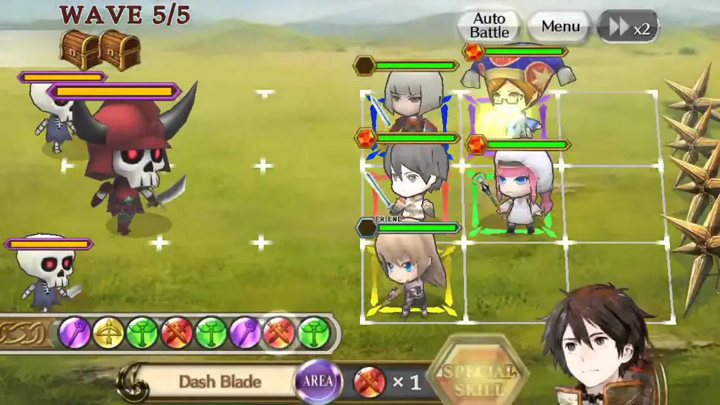 Tangkapan layar gameplay Chain Chronicle