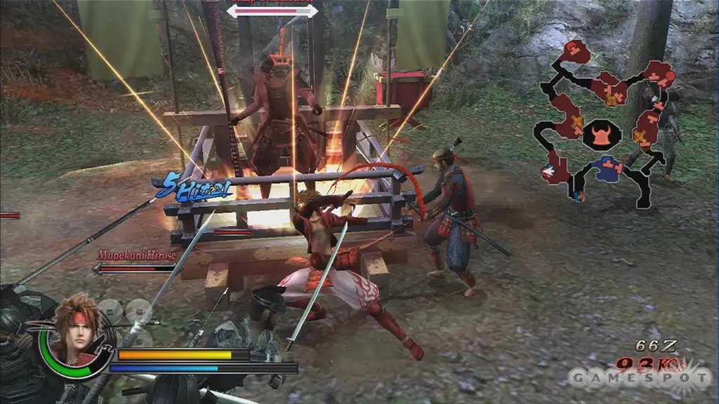 Gambar cuplikan gameplay Sengoku Basara