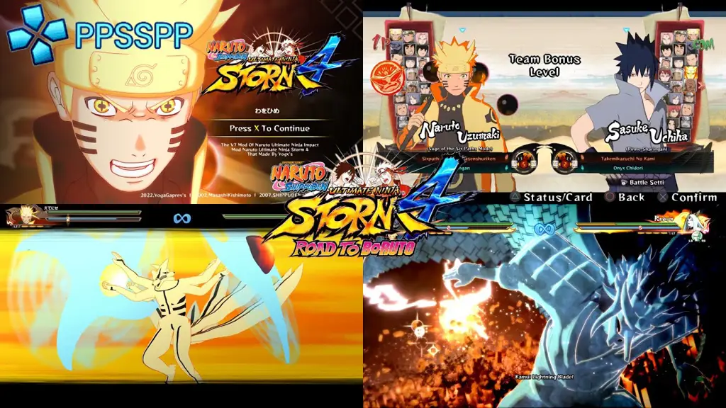 Cuplikan gameplay Naruto Shippuden di PPSSPP