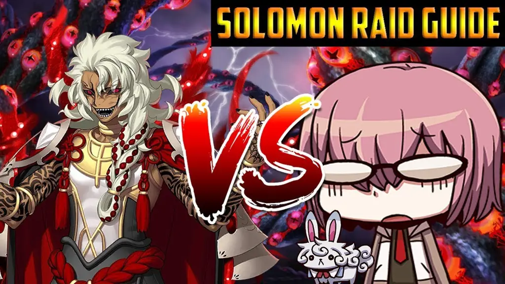 Cuplikan gameplay pertarungan melawan Solomon di FGO