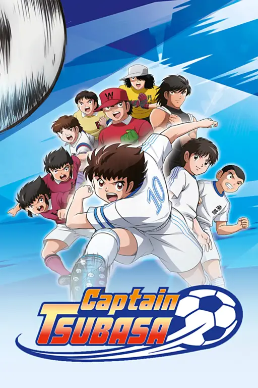 Gambar yang menunjukkan gaya animasi Captain Tsubasa 2018