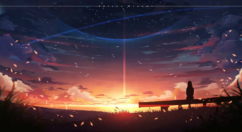 Ilustrasi karya Makoto Shinkai