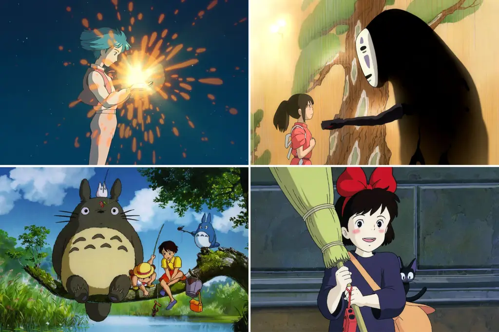 Gambar yang menampilkan gaya animasi khas Studio Ghibli