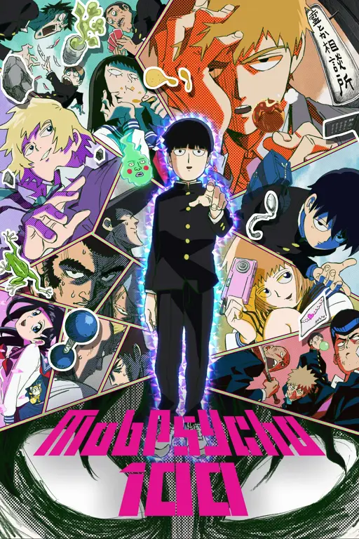 Gambar gaya animasi unik dari anime Mob Psycho 100