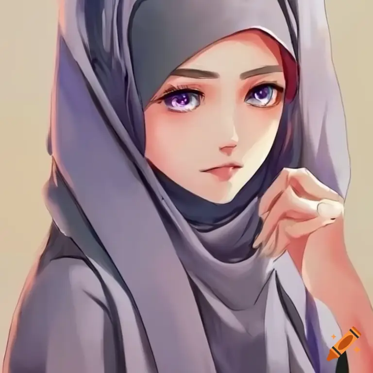 Gambar berbagai gaya hijab ala anime yang stylish dan modern