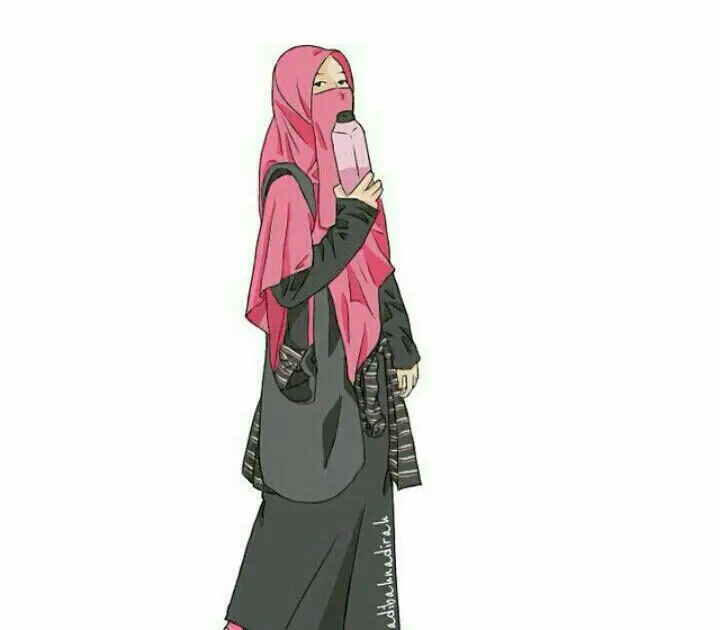 Berbagai gaya hijab anime muslimah tomboy