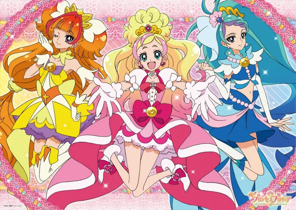 Ilustrasi gadis anime bergaya magical girl.