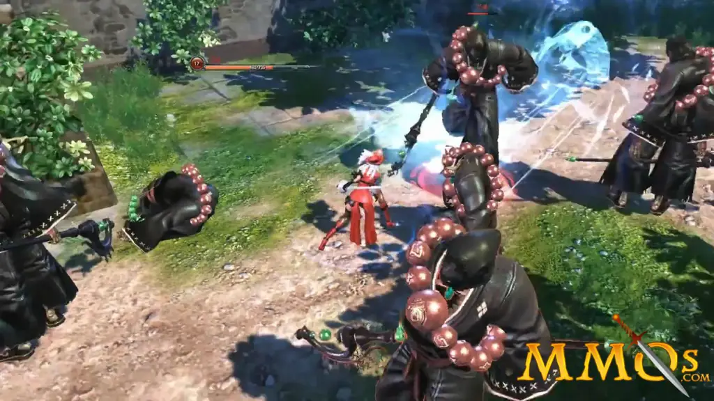 Cuplikan gameplay Blade & Soul yang menunjukkan pertarungan yang dinamis