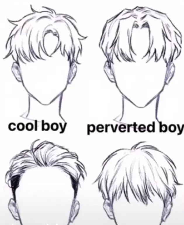 Beragam gaya rambut hot anime boys