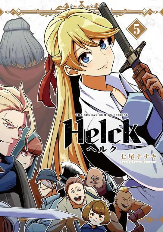 Gambar yang menampilkan gaya seni Manga Helck