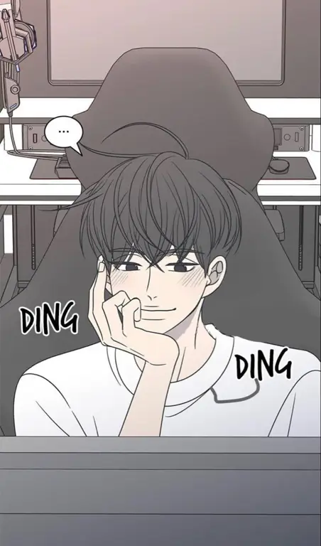 Gambar yang menunjukkan gaya gambar unik dalam webtoon Dokgo Rewind