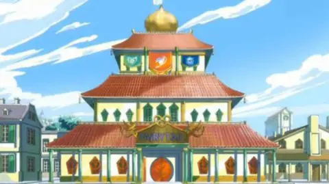 Gambar gedung guild Fairy Tail