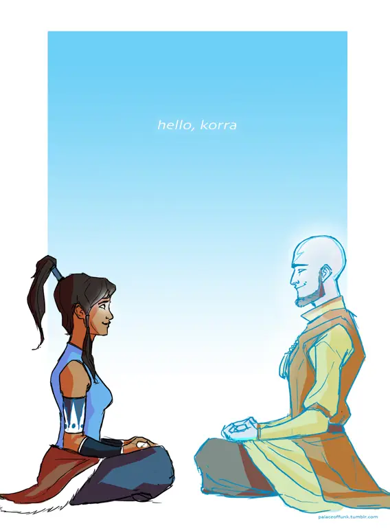 Perbandingan antara Avatar Korra dan Avatar Aang.