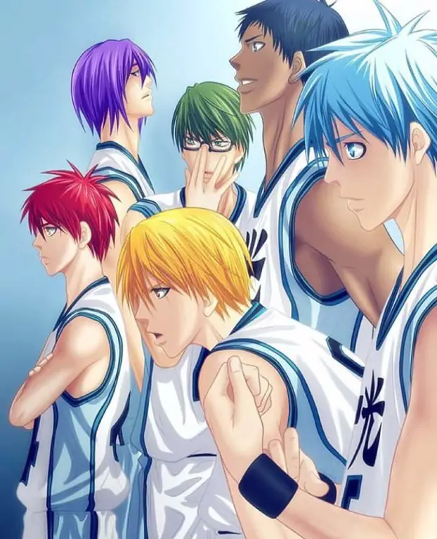 Gambar para anggota Generasi Keajaiban dalam Kuroko no Basket