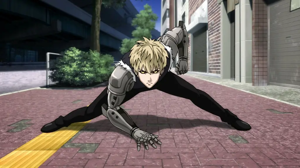 Gambar Genos dalam pose bertarung