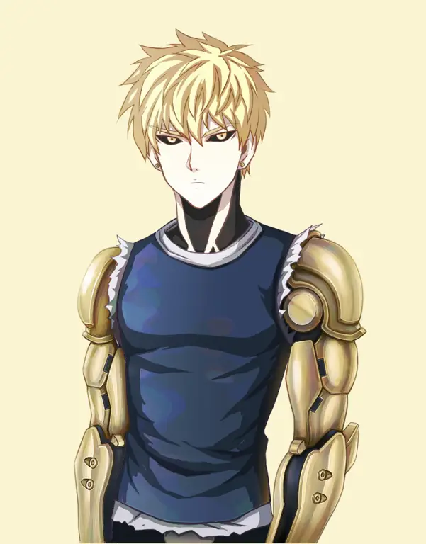 Gambar Genos, cyborg murid Saitama