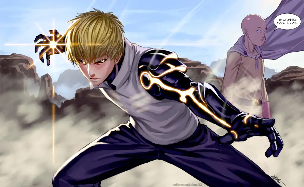 Genos yang setia Gambar Genos, murid Saitama