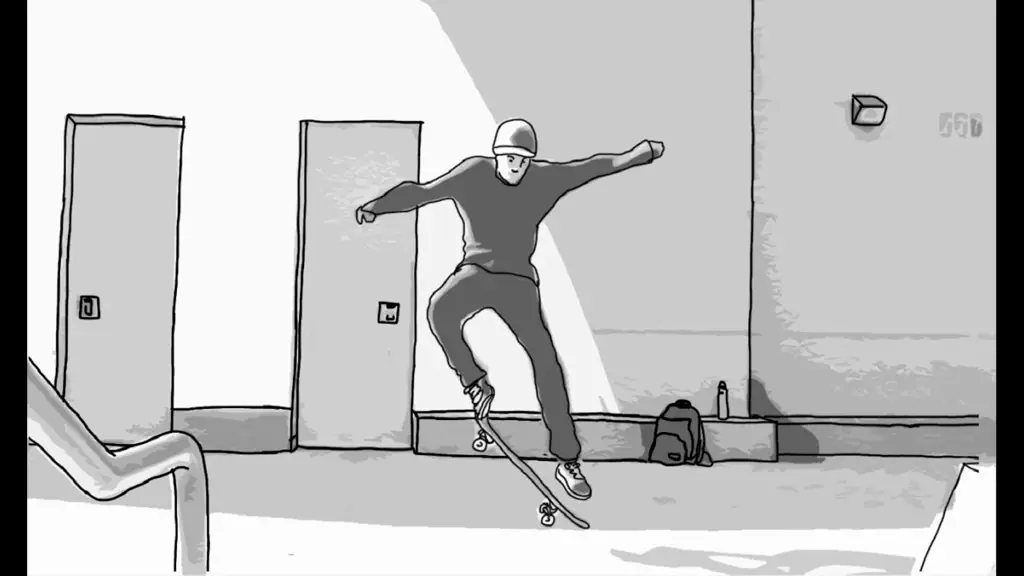 Gambar animasi gerakan skateboarding yang spektakuler