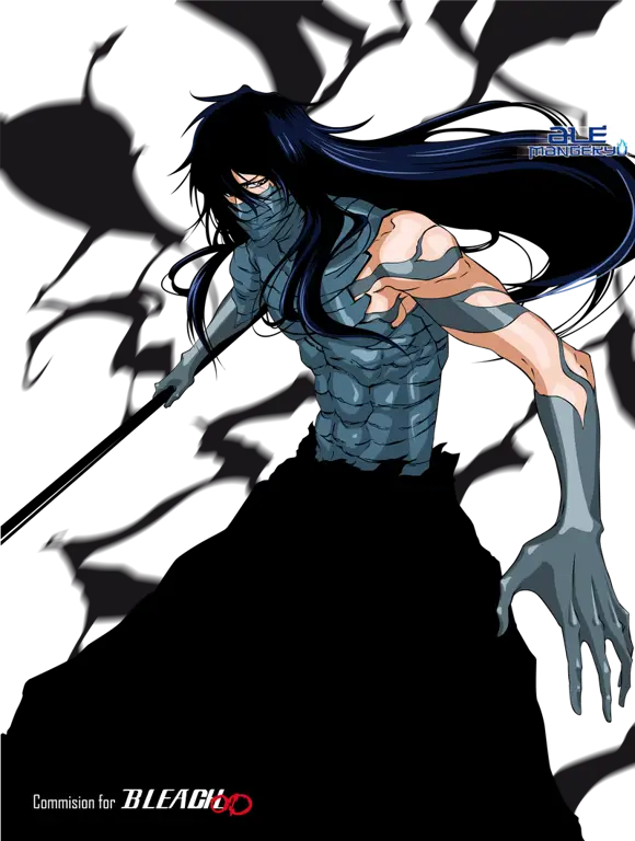 Gambar Ichigo Kurosaki menggunakan Getsuga Tensho