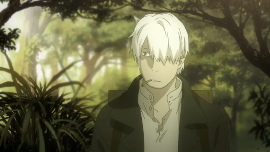 Gambar Ginko, karakter utama dalam anime Mushishi