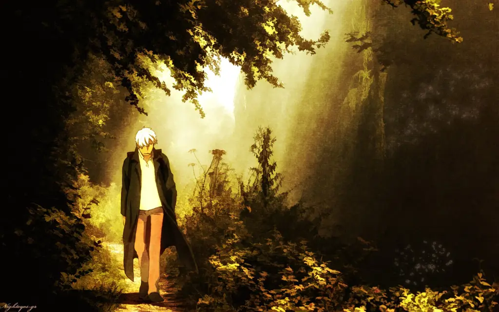 Ginko, tokoh utama dalam anime Mushishi