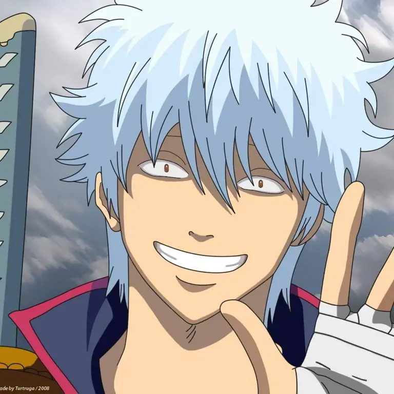 Gambar Gintoki Sakata, karakter utama Gintama