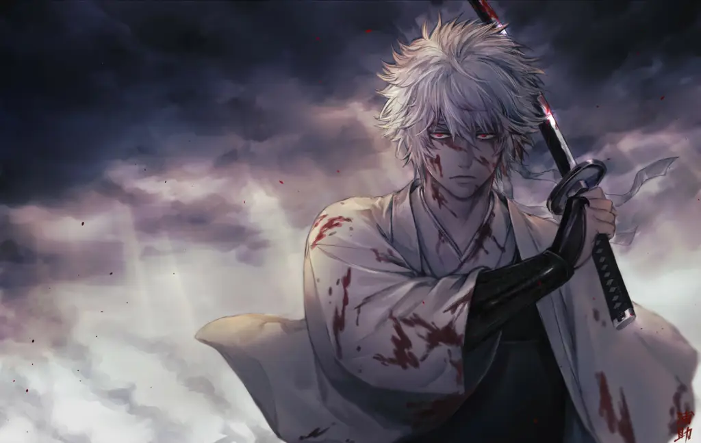 Gambar Gintoki Sakata, karakter utama Gintama