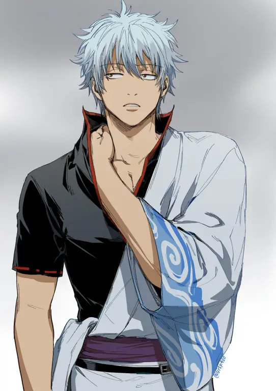 Gambar Gintoki Sakata, karakter utama Gintama