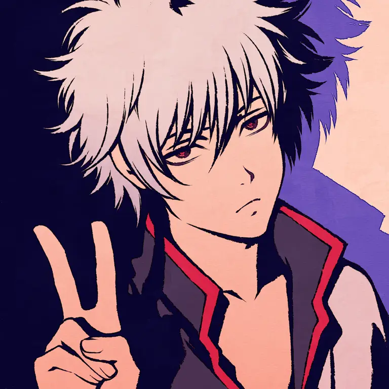 Gambar Gintoki Sakata, karakter utama dari Gintama