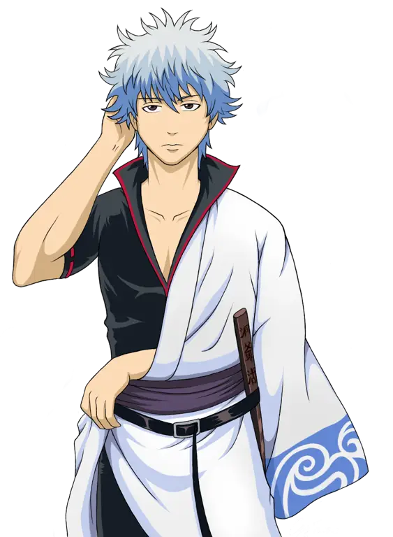 Gintoki yang ikonik Gambar Gintoki Sakata, karakter utama Gintama