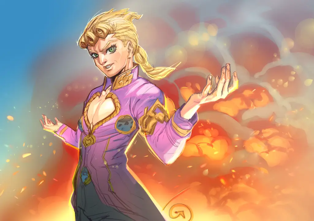 Gambar Giorno Giovanna, protagonis utama JoJo Part 5