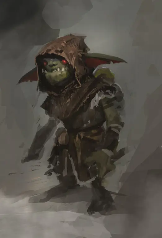 Ilustrasi goblin dalam dunia fantasi