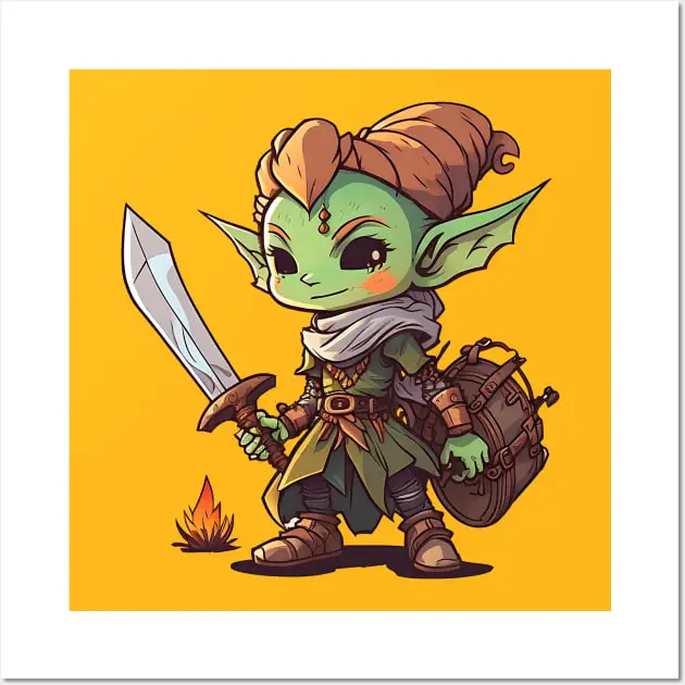 Ilustrasi goblin yang lucu dan ramah