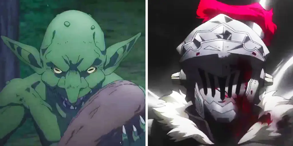 Adegan aksi dari anime Goblin Slayer